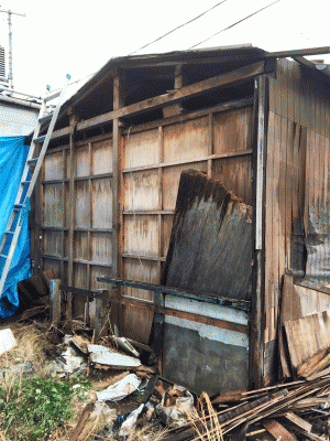 天応小屋解体