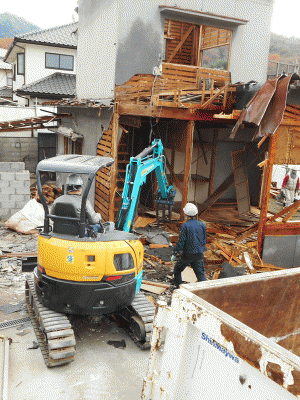焼山家屋解体工事