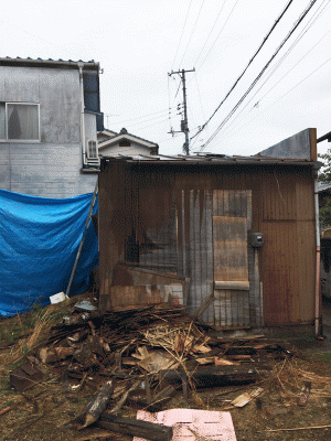 天応小屋解体