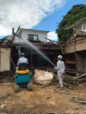阿賀家屋解体工事
