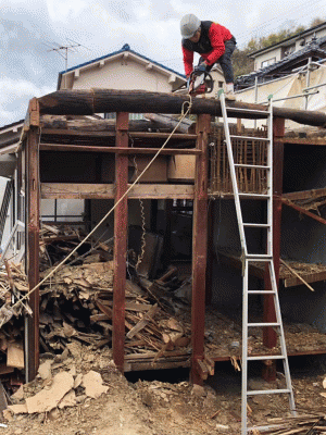 上畑家屋解体工事