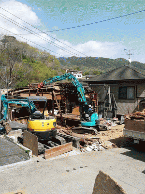 吉浦家屋解体工事