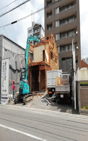 海岸木造家屋解体