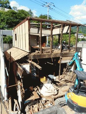 吉浦木造家屋解体