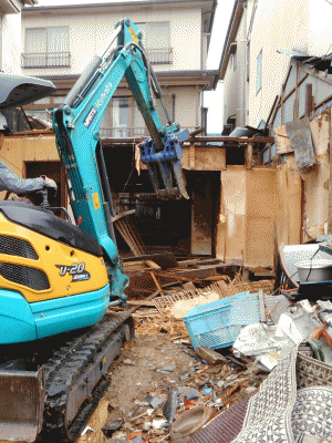 広木造平屋家屋解体工事