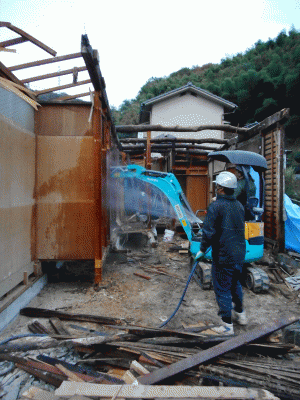 阿賀北木造平屋解体工事