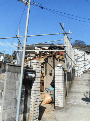 西川原石木造家屋解体工事