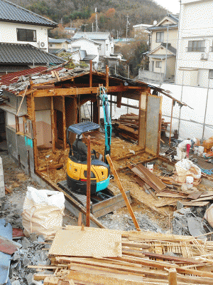 焼山家屋解体工事