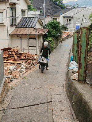 天応伝十原木造家屋解体工事