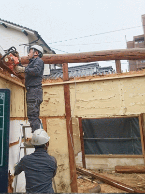 呉市天応木造家屋解体工事2