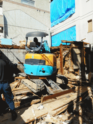 呉市中通り家屋解体工事
