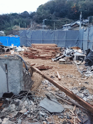 呉市吉浦木造家屋解体工事