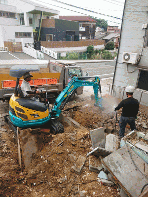 清水ヶ丘木造家屋解体