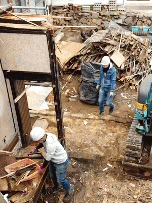 海岸3丁目解体工事