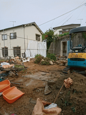 川原石家屋解体