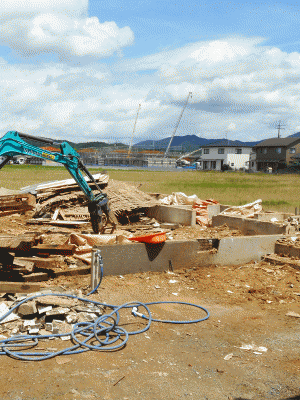 西条家屋解体工事